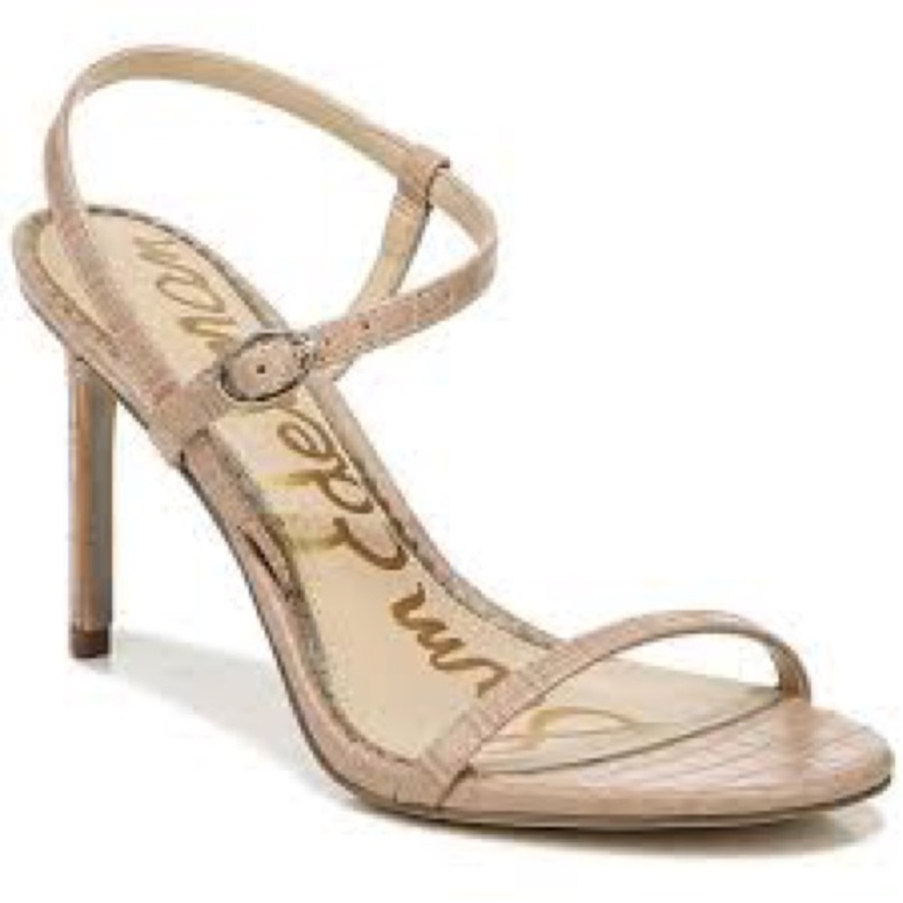 Sam Edelman Beige Strappy Stiletto Sandals